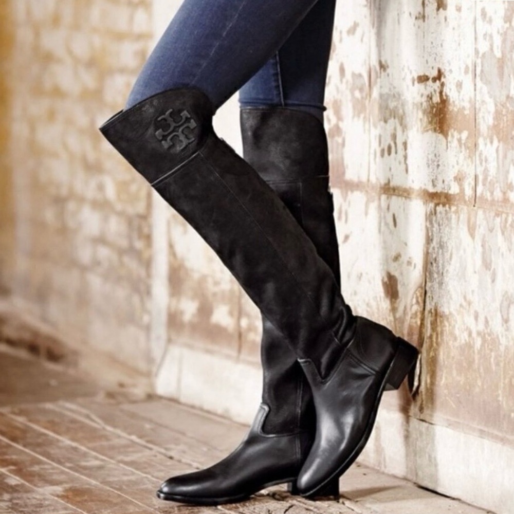 Tory Burch Boots, Black, Over the Knee,  Size 11